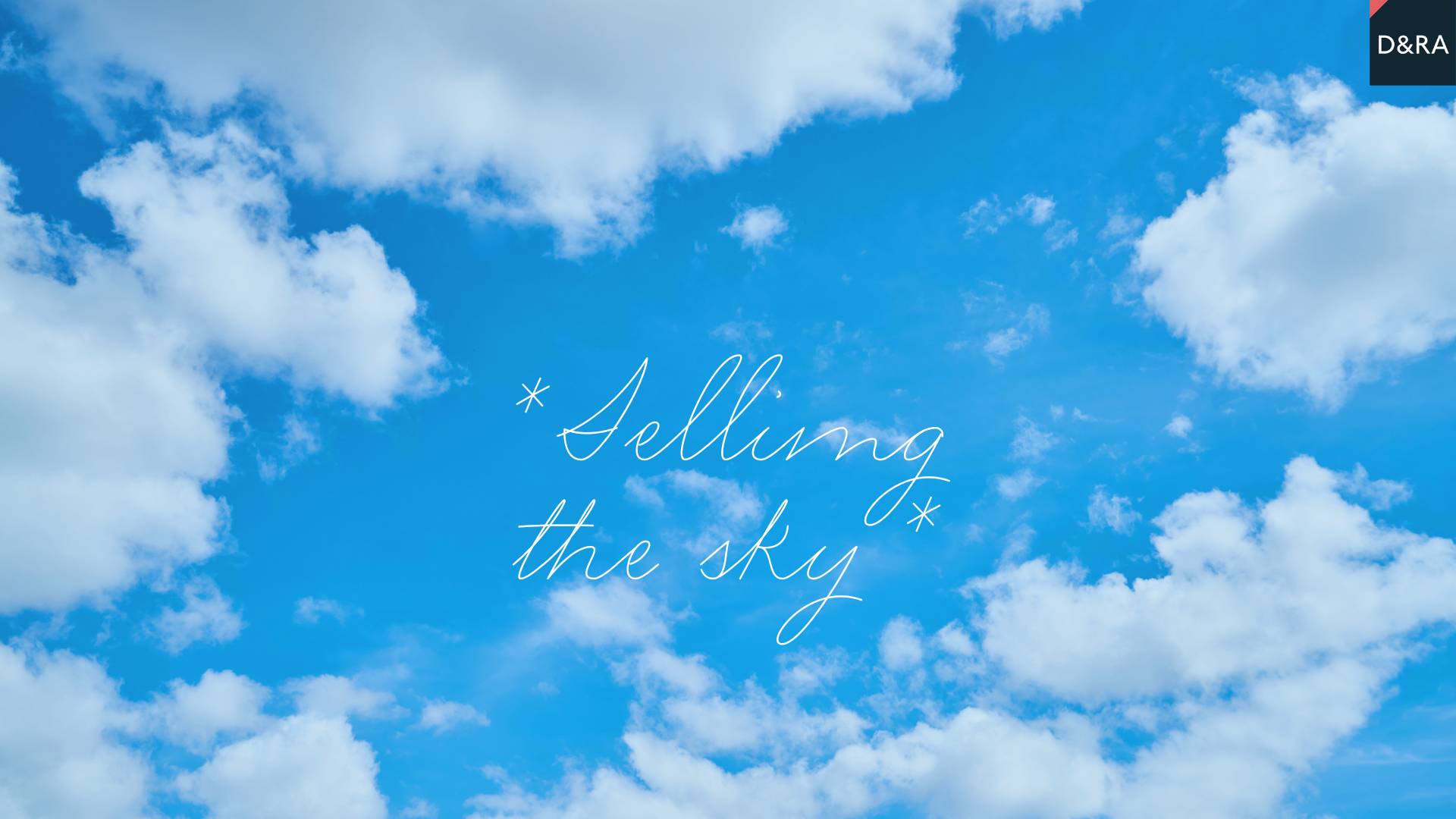 Diez Romeo Selling the sky Vendiendo el cielo. Díez & Romeo