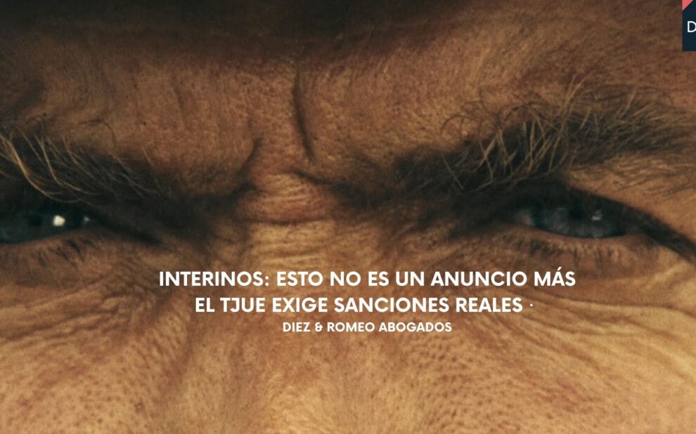 Mirada firme representando la lucha contra el abuso de temporalidad — Diez & Romeo Abogados