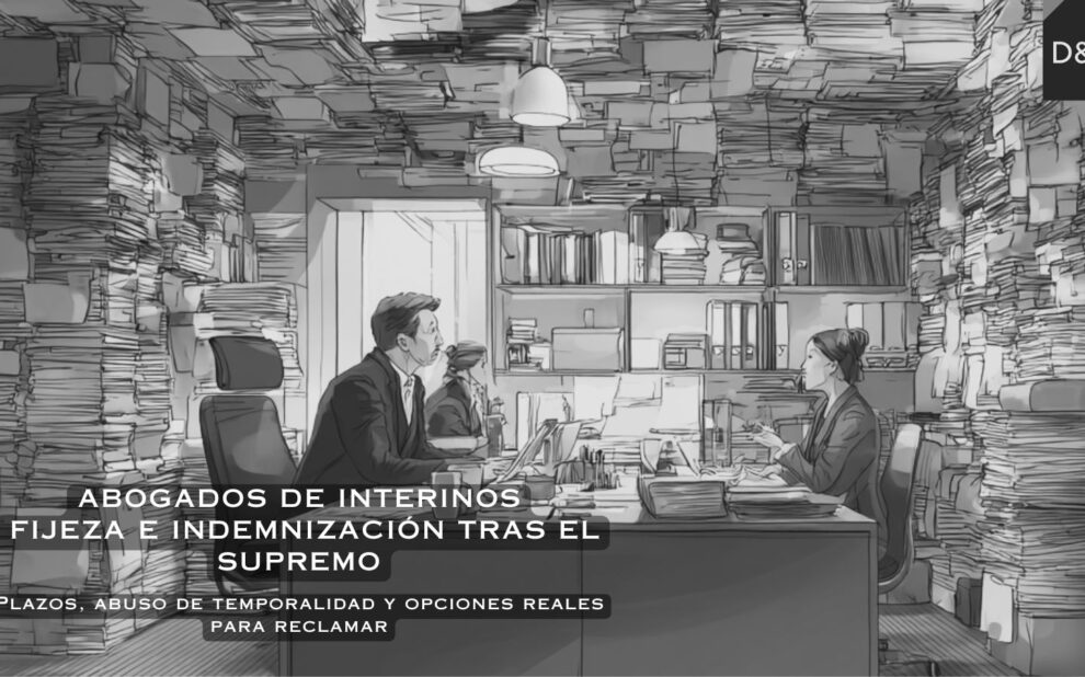 Abogados de interinos analizando la sentencia del Supremo sobre fijeza e indemnización por abuso de temporalidad